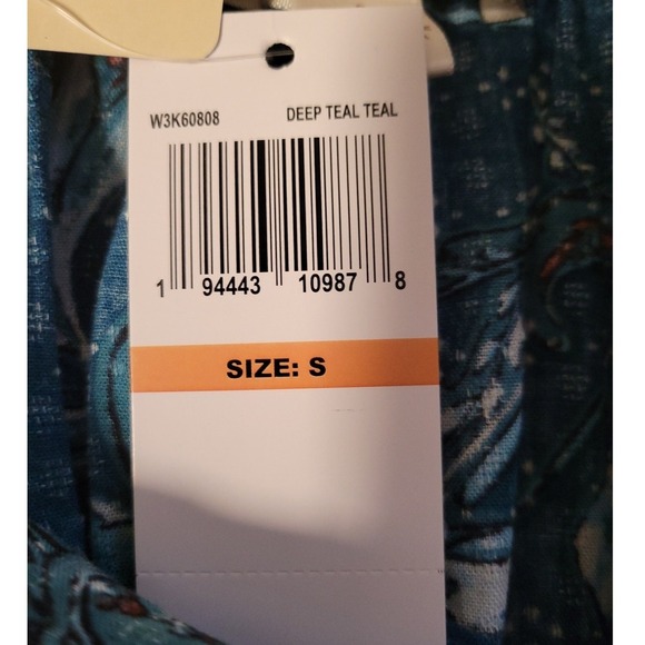 Teal Floral Layered Midi Skirt Party Going Out Vacation Fairy Y2K New Size S - Picture 5 of 9